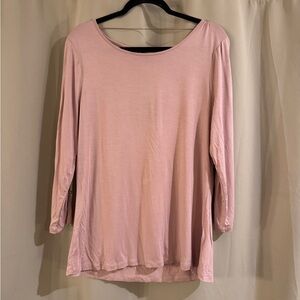 NWT Cable & Gauge Light Pink  Sleeve Crewneck Top